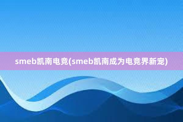 smeb凯南电竞(smeb凯南成为电竞界新宠)