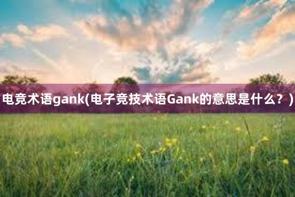 电竞术语gank(电子竞技术语Gank的意思是什么？)