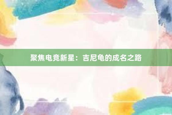 聚焦电竞新星：吉尼龟的成名之路